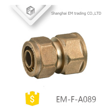 EM-F-A089 Straight brass card sleeve type compression pipe fitting